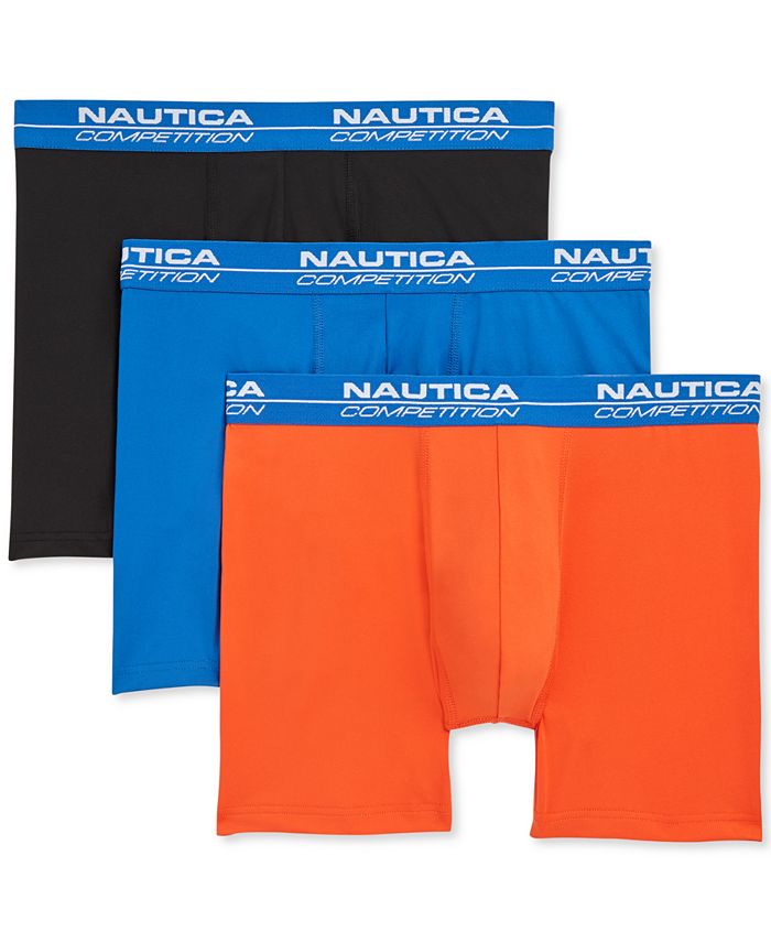 Nautica Men's 3-Pk. Competition Boxer Briefs - Macy's