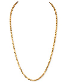 22" Wheat Chain Link Necklace in 14k Gold-Plated Sterling Silver, Created for Macy's