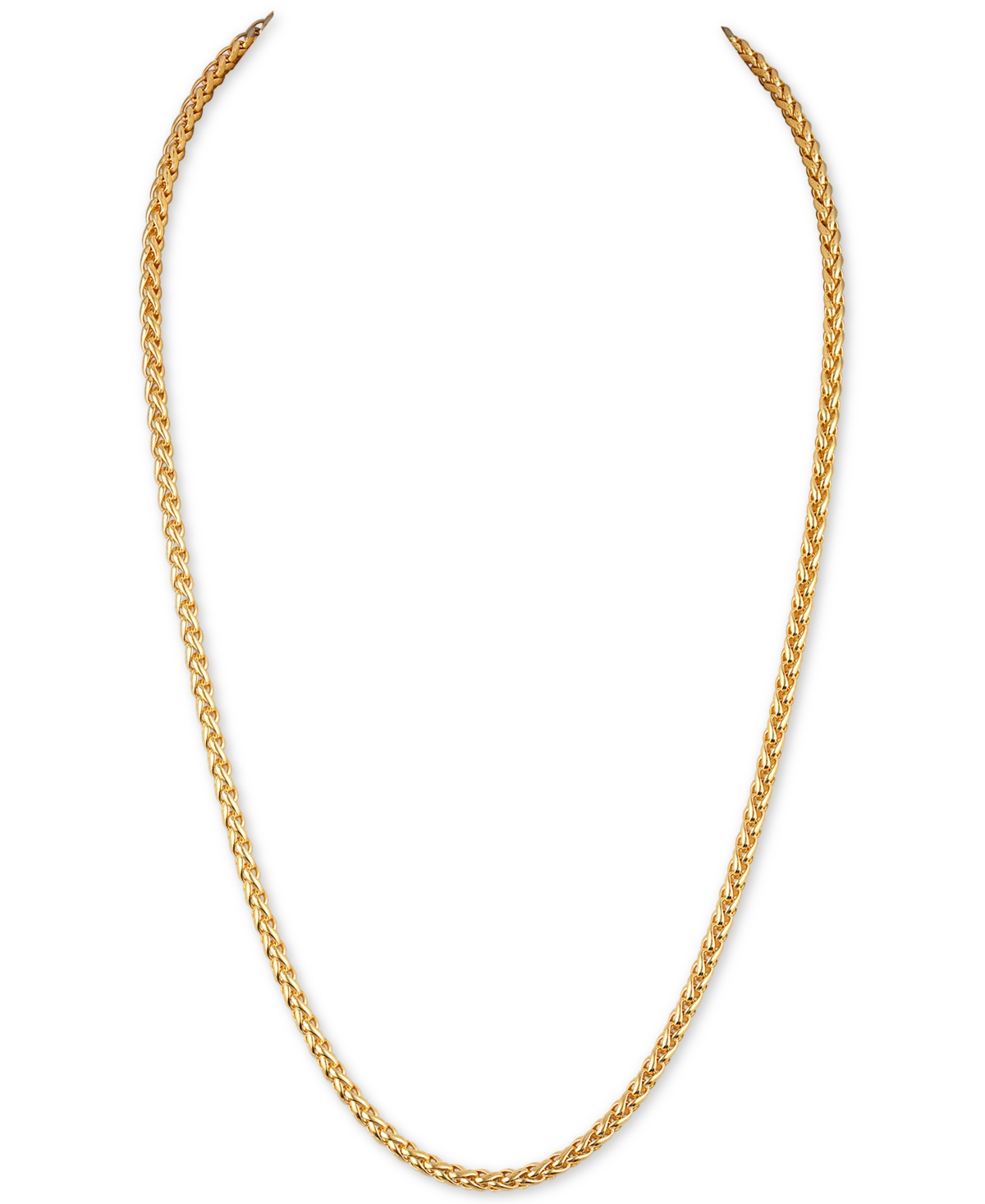 22" Wheat Chain Link Necklace in 14k Gold-Plated Sterling Silver, Created for Macy's - Gold