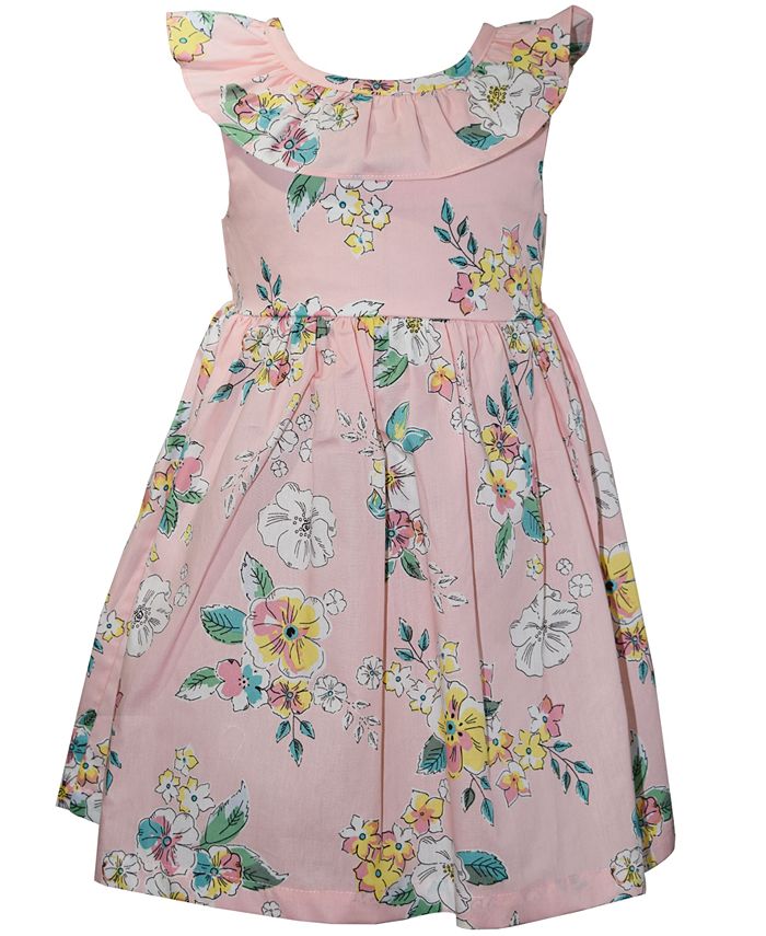 Blueberi Boulevard Little Girls Ruffled Floral Dress - Macy's
