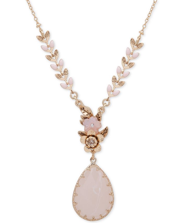 lonna & lilly Flower Stone Pendant 32" Long Necklace Macy's