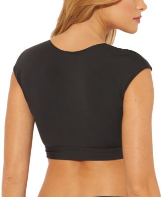 cap sleeve bikini crop top