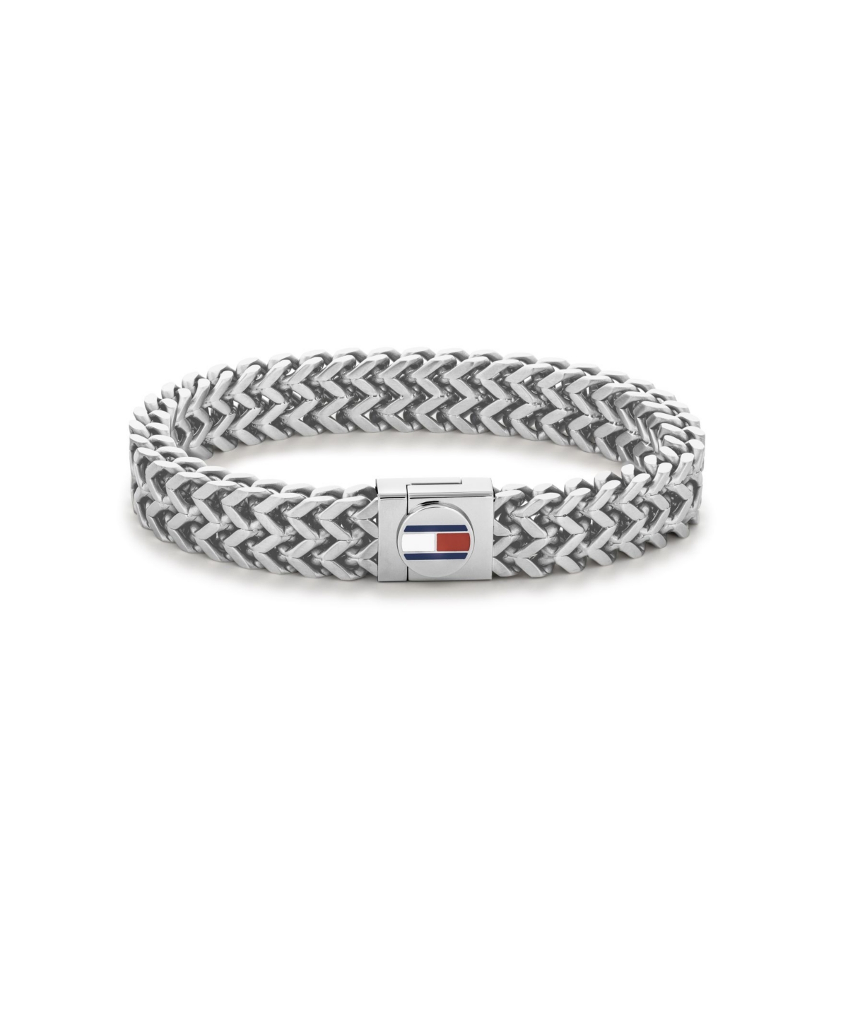 Men's Braided Stainless Steel Bracelet - Silver
