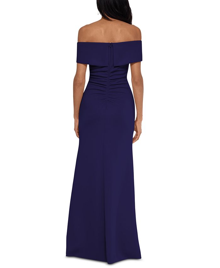 xscape off shoulder gown