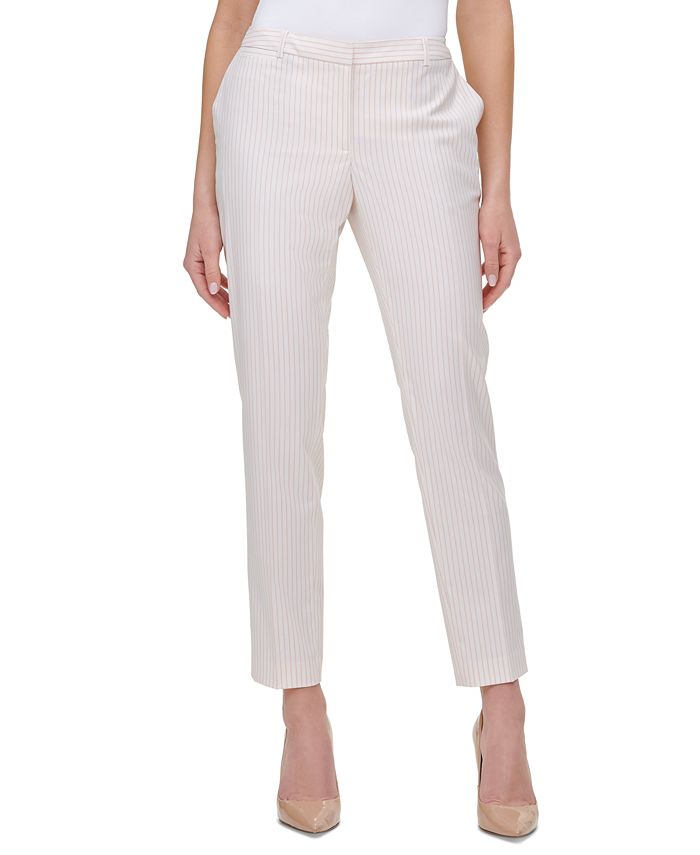 Tommy Hilfiger Radcliff Pinstriped Slim Ankle Pants - Macy's