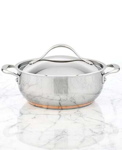 Anolon Nouvelle Copper Stainless Steel 4 Qt. Covered Casserole