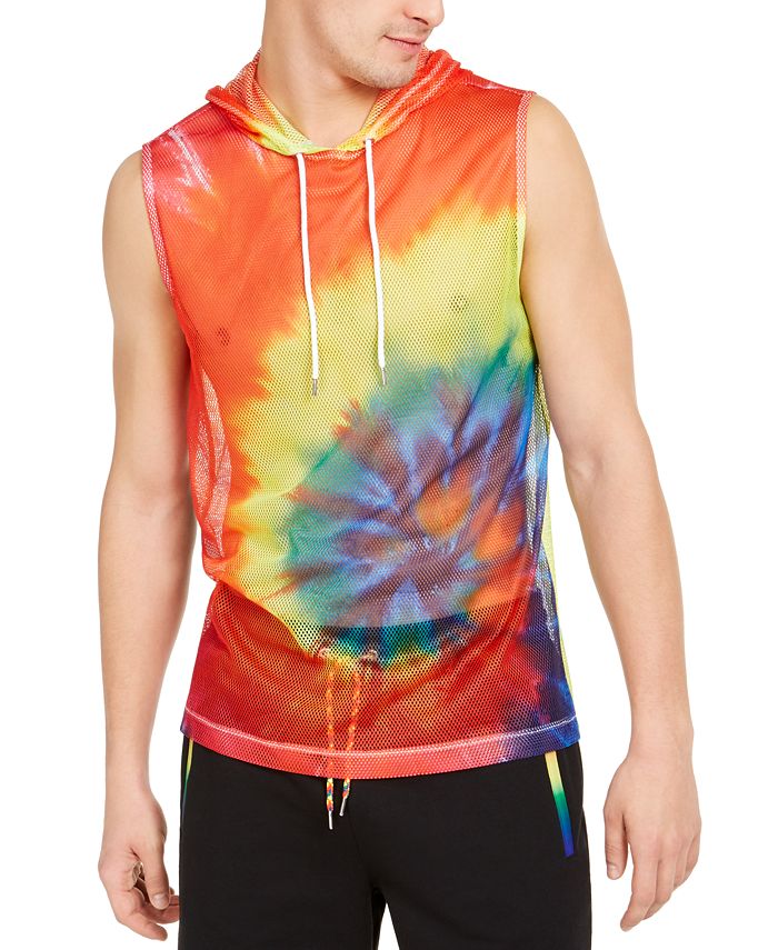 Tie dye shop sleeveless hoodie