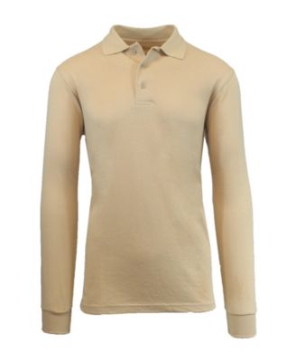 Men's Long Sleeve Pique Polo Shirt
