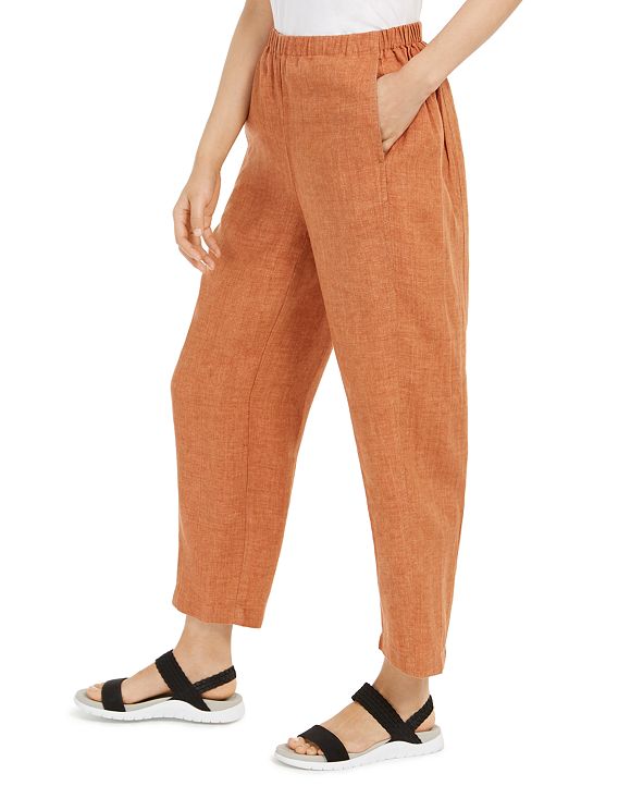 Eileen Fisher Organic Linen Lantern Ankle Pants, Regular & Petite Sizes