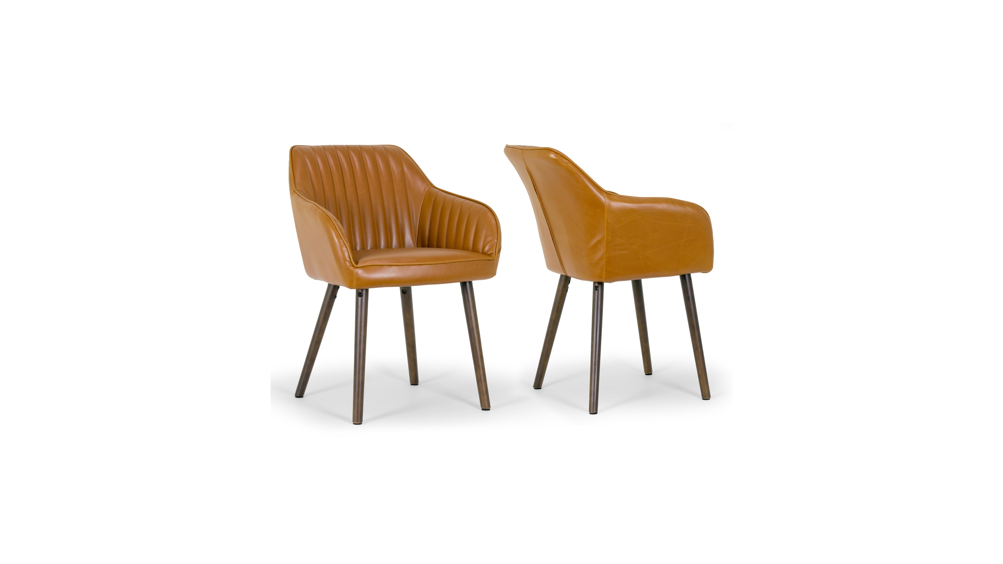 Glamour Home Set of 2 Alaura Arm Chair in with Beech Legs
