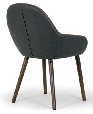 Set of 2 Alan Arm Chair in Vintage-like Color with Contrasting Stitching