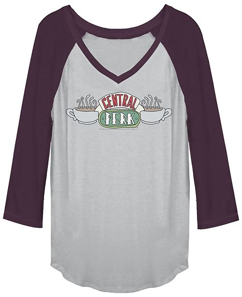 Fifth Sun Friends Central Perk Coffee Mug Logo Raglan Baseball