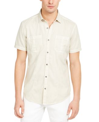 INC International Concepts INC Men's Pieced Solid Shirt, Created for ...