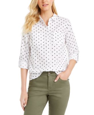 macys womens white dress shirt