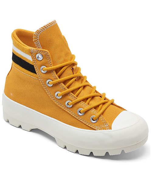 Converse Women S Chuck Taylor All Star Lugged Varsity High Top Casual Sneakers From Finish Line Reviews Finish Line Athletic Sneakers Shoes Macy S