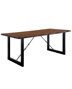 Shop Furniture Of America Humboldt Solid Wood Rectangular Dining Table In Brown