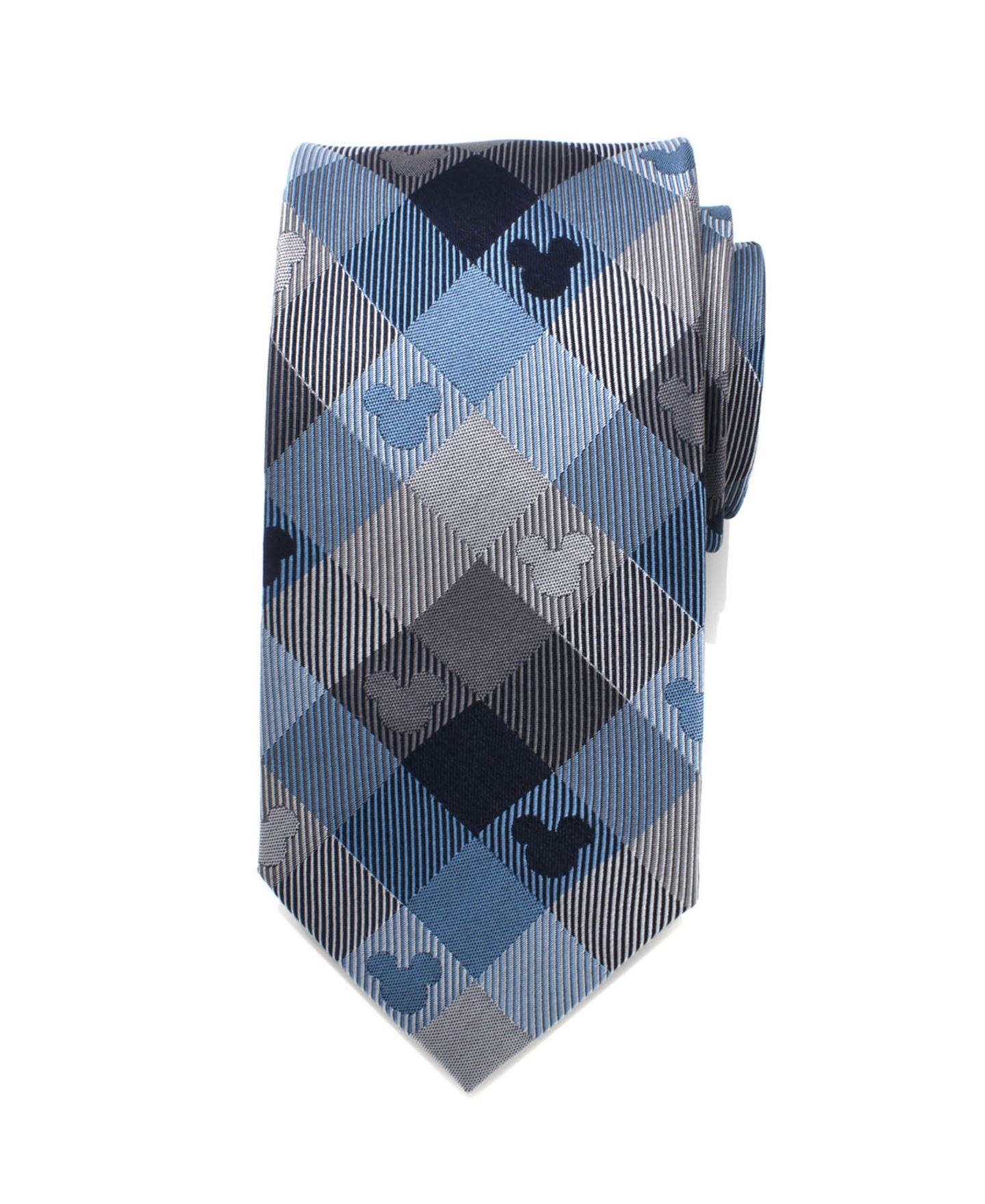 Мужской галстук Disney Mickey Mouse Plaid Tie, цвет: Синий — фото 1