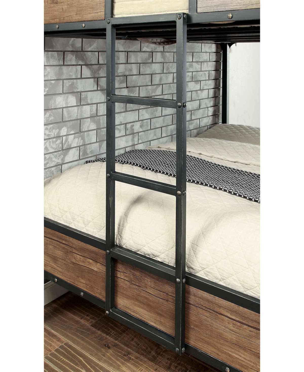 Furniture of America Remiro Metal Over Bunk Bed