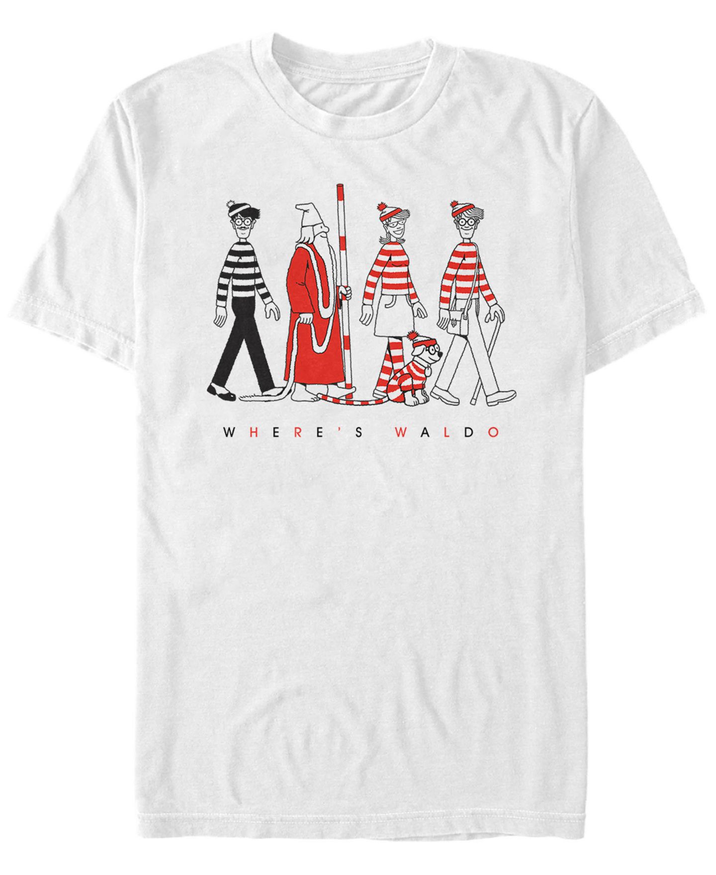 Мужская футболка Fifth Sun Where's Waldo Character Line Up Short Sleeve, цвет: Белый — фото 1
