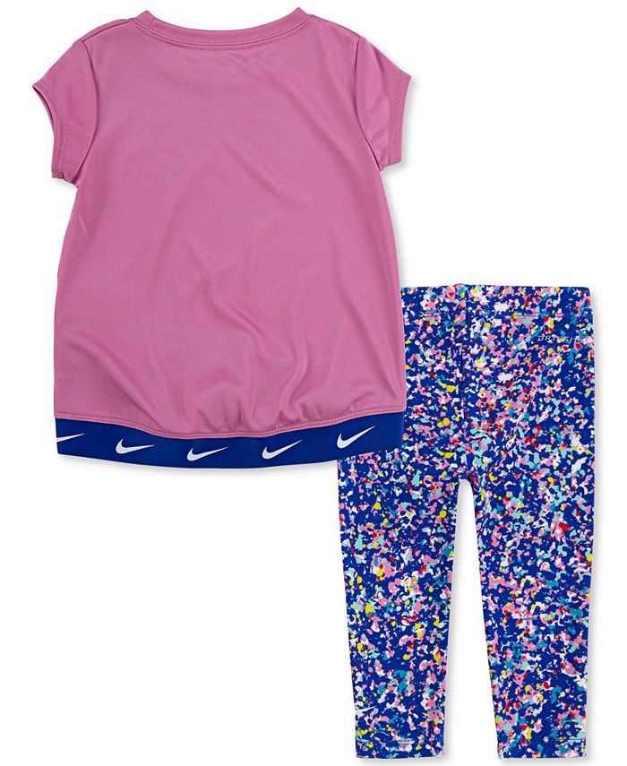 Nike Baby Girls 2-Pc. Dri-FIT Crossover Tunic Top & Leggings Set ...