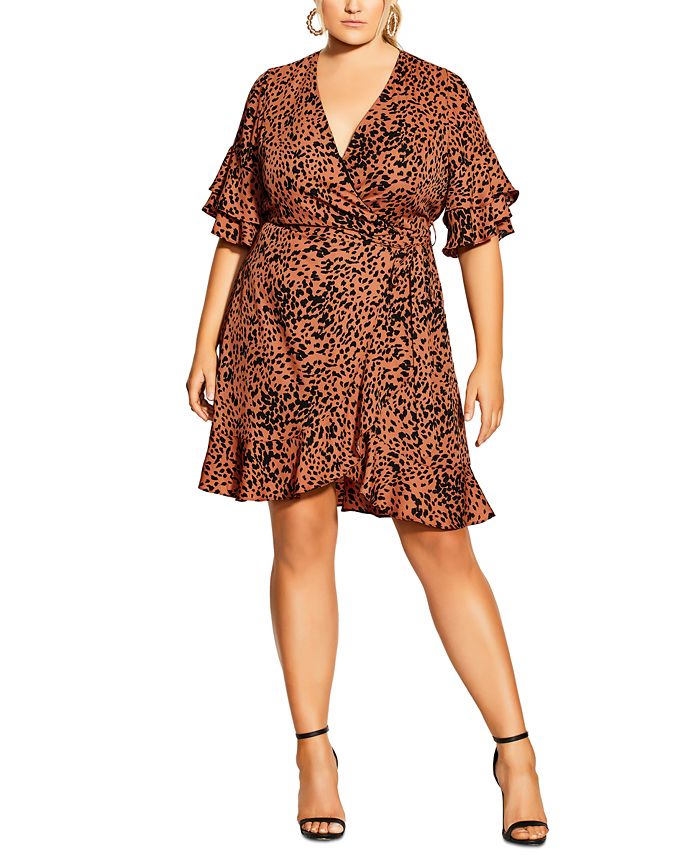 City chic deals leopard dress