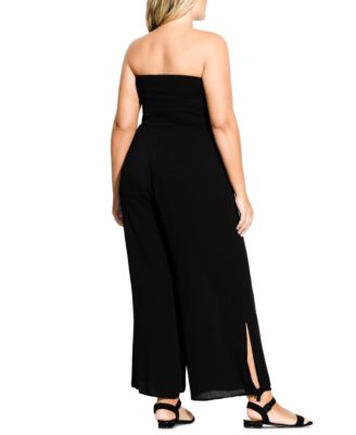 Plus Size Smocked Jumpsuit