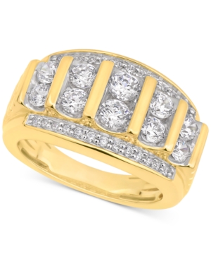 image of Men-s Diamond Cluster Ring (2 ct. t.w.) in 10k Gold
