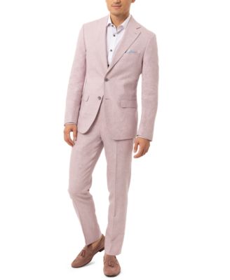 mens pink plaid suit