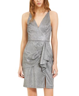 row a metallic sheath dress