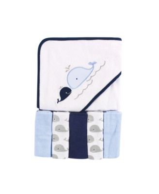 Bath Time Set Hooded Towel & Five Complementary Washcloths