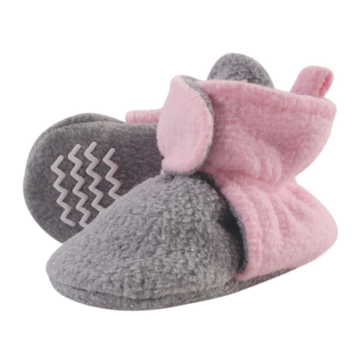 Hudson Baby Baby Boys Baby Cozy Fleece Booties, Charcoal Gray