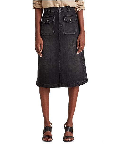 Lauren Ralph Lauren Denim Skirt & Reviews - Skirts - Women - Macy's