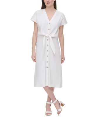 calvin klein linen dress