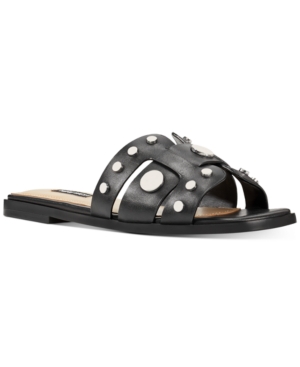 image of Nine West Gema Studded Slide Sandals Women-s Shoes