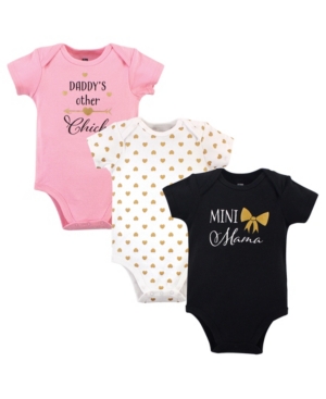 Hudson Baby Baby Girls Mini Mama Bodysuits Pack of 3