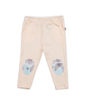 image of Pureheart Organics Baby Girls Peacock Patch Trouser