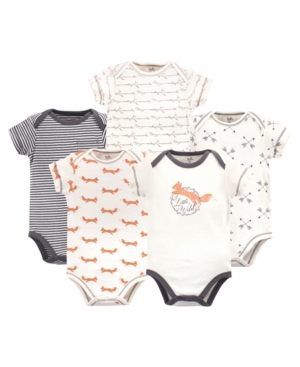 Touched by Nature Baby Girls and Boys Fox Bodysuits Pack of 5