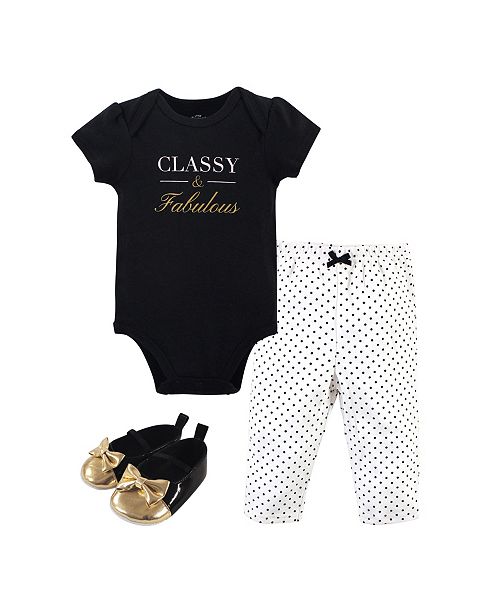 Little Treasure Baby Girls And Boys Classy Bodysuit Pant And Shoe