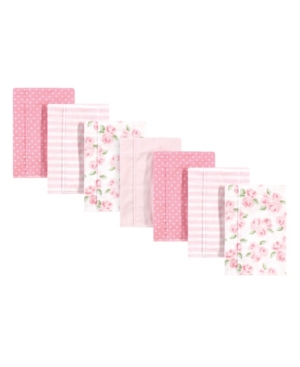 Little Treasure Baby Girls Beyoutiful Flannel Burp Cloths Pack of 7
