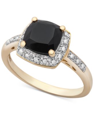 3-Pc. Set Onyx & Diamond Accent Pendant Necklace, Ring and Stud Earrings in 14k Gold-Plated Sterling Silver (Also Available in Sterling Silver)