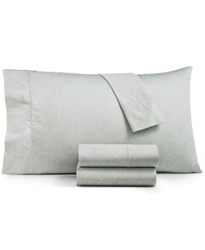 Hotel Collection CLOSEOUT! Etched Block King Sheet Set, Created for