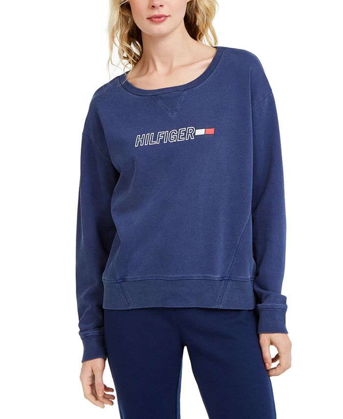 Tommy Hilfiger Cotton Logo Sweatshirt & Reviews - Tops - Juniors - Macy's
