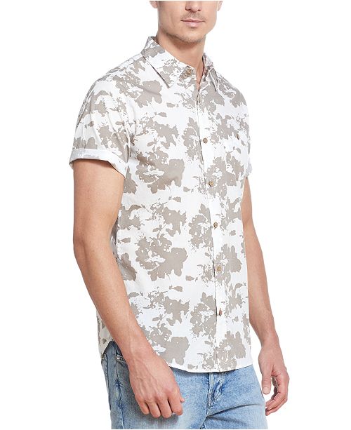 Weatherproof Vintage Men S Abstract Splatter Print Slub Twill