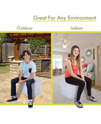 Aruba Ottoman Pouf Cube 17" x 17"