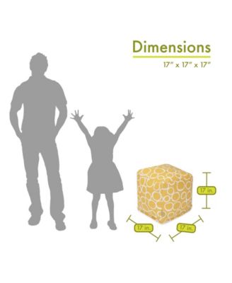 Fusion Ottoman Pouf Cube 17" x 17"