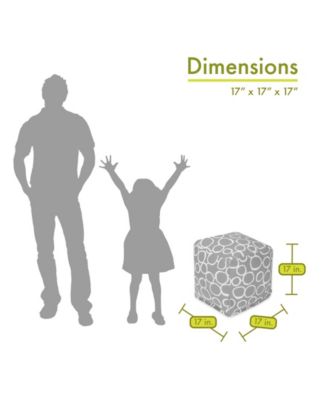 Fusion Ottoman Pouf Cube 17" x 17"