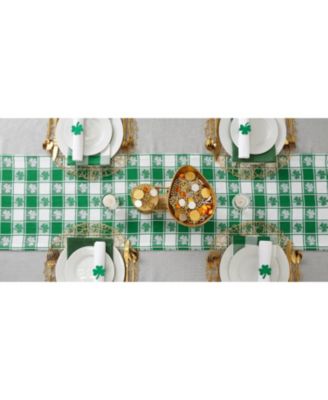 Shamrock Woven Check Table Runner