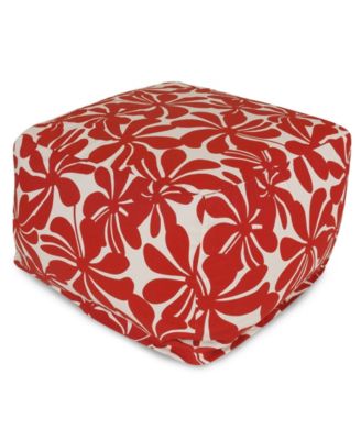 Plantation Ottoman Square Pouf 27" x 17"