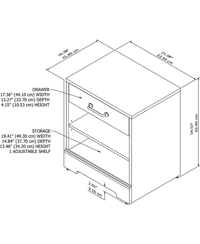 Kathy Ireland Home by Bush Furniture River Brook End Table with Storage Macy's