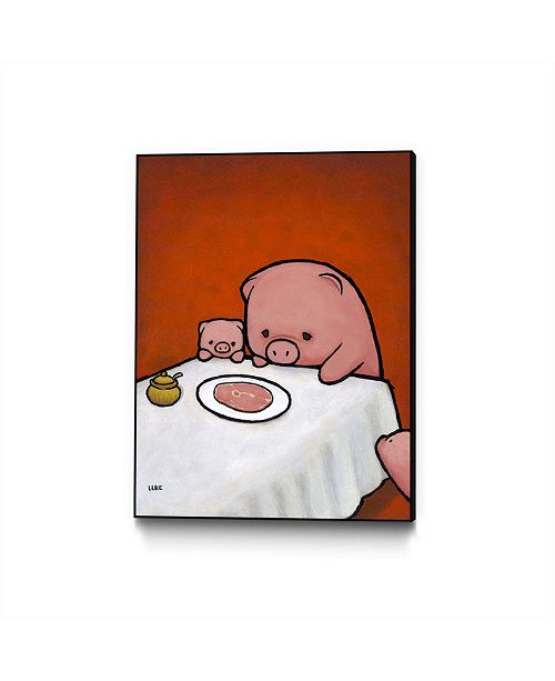 Eyes On Walls Luke Chueh Revenge Is A Dish Pig Art Block Framed 24